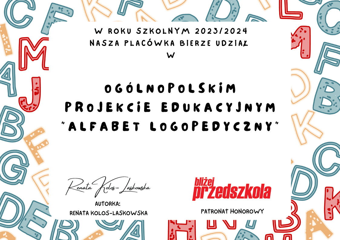 Ogólnopolski Projekt Edukacyjny „Alfabet Logopedyczny” - plakat